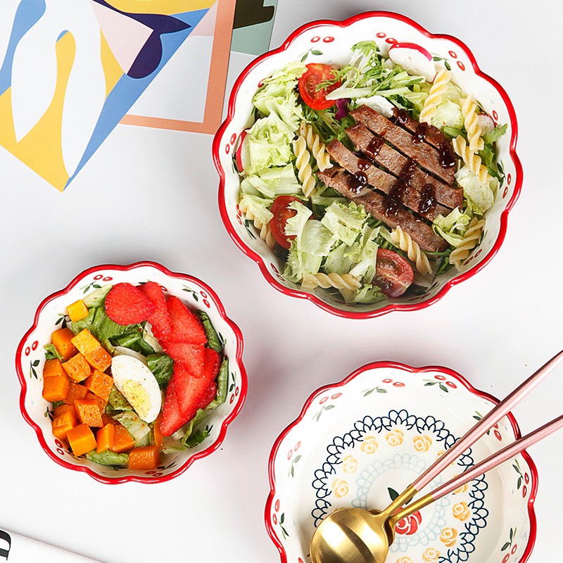 Bát viền cánh hoa Cherry 15cm (60/T)