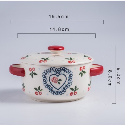 Tô sứ 2 quai Cherry 850ml