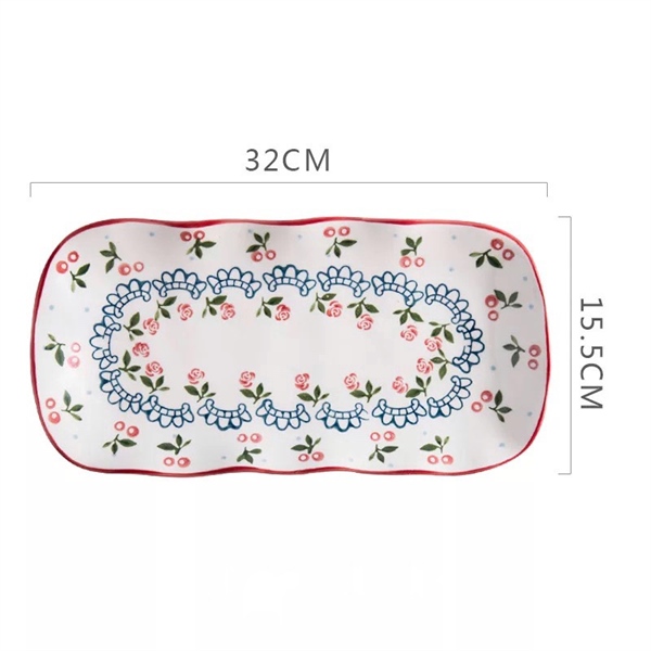 Khay vuông Cherry 32x16cm (20/T)