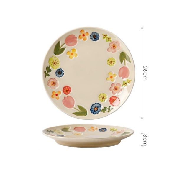 Đĩa nông vườn hoa xuân 26x3cm