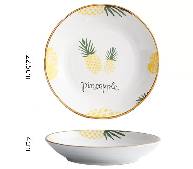 Đĩa sâu lòng dứa 22.5x4cm