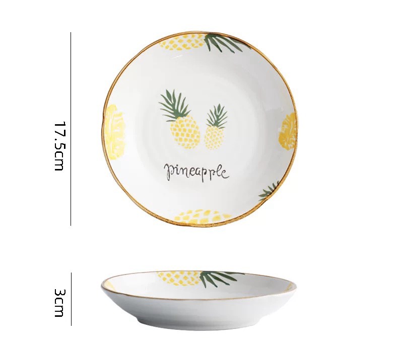 Đĩa sâu lòng dứa 17.5x3cm