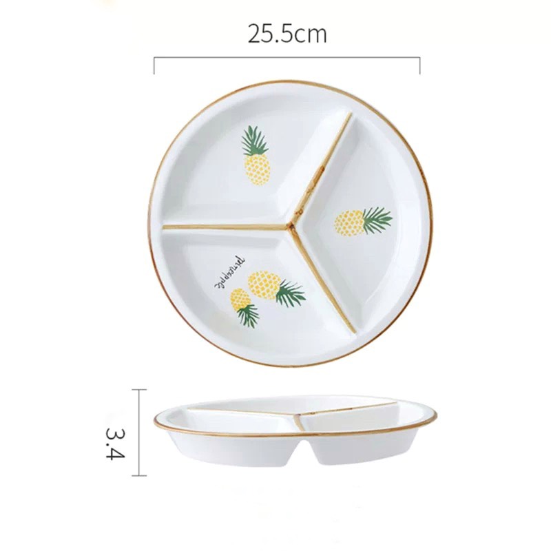 Khay dứa 3 ô 25.5x3.4cm