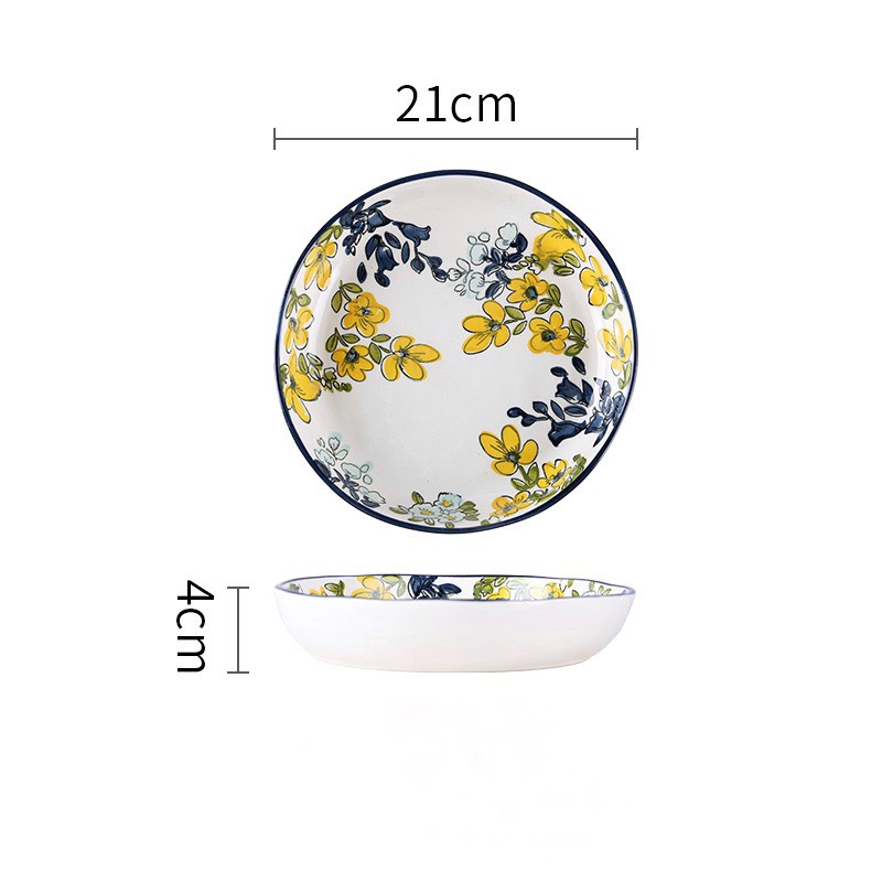 Đĩa súp hoa cải vàng 21x4cm (30/T)