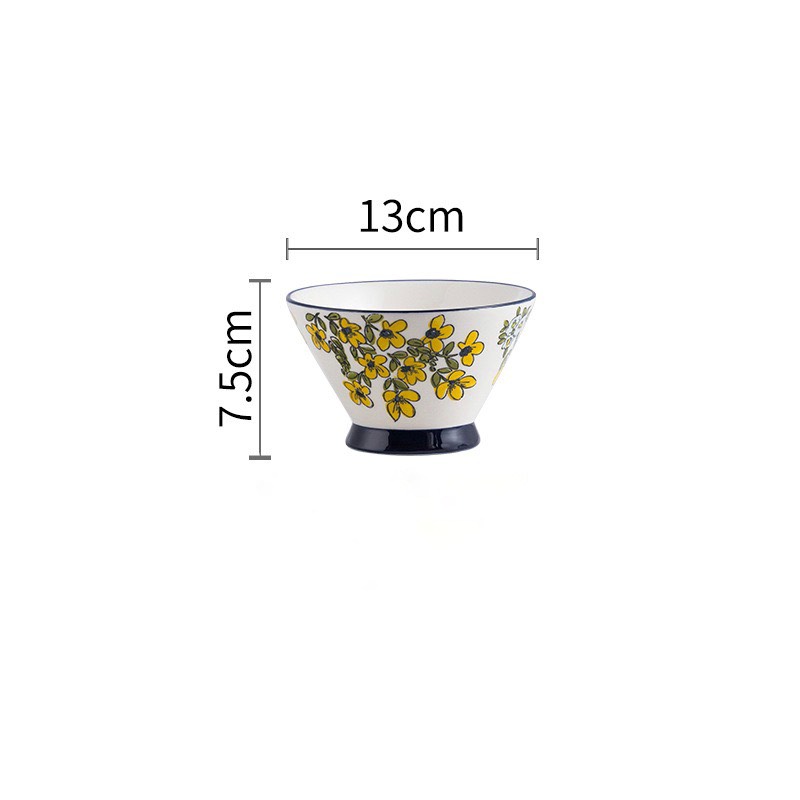 Bát nón hoa cải vàng chân cao 340ml (45/T)