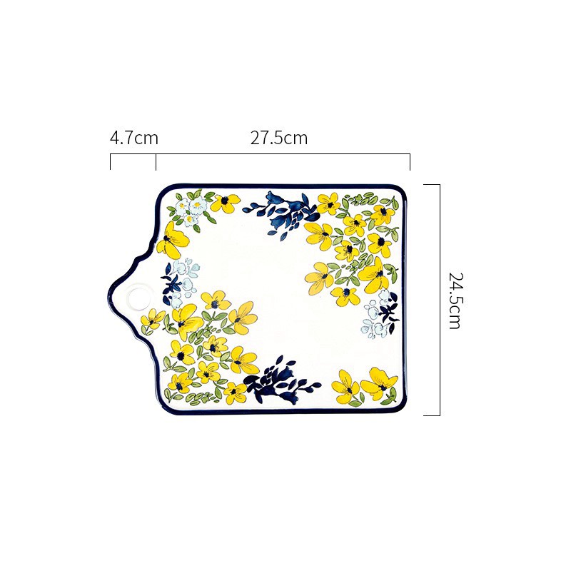 Thớt vuông hoa cải vàng lớn 28x25cm (14/T)