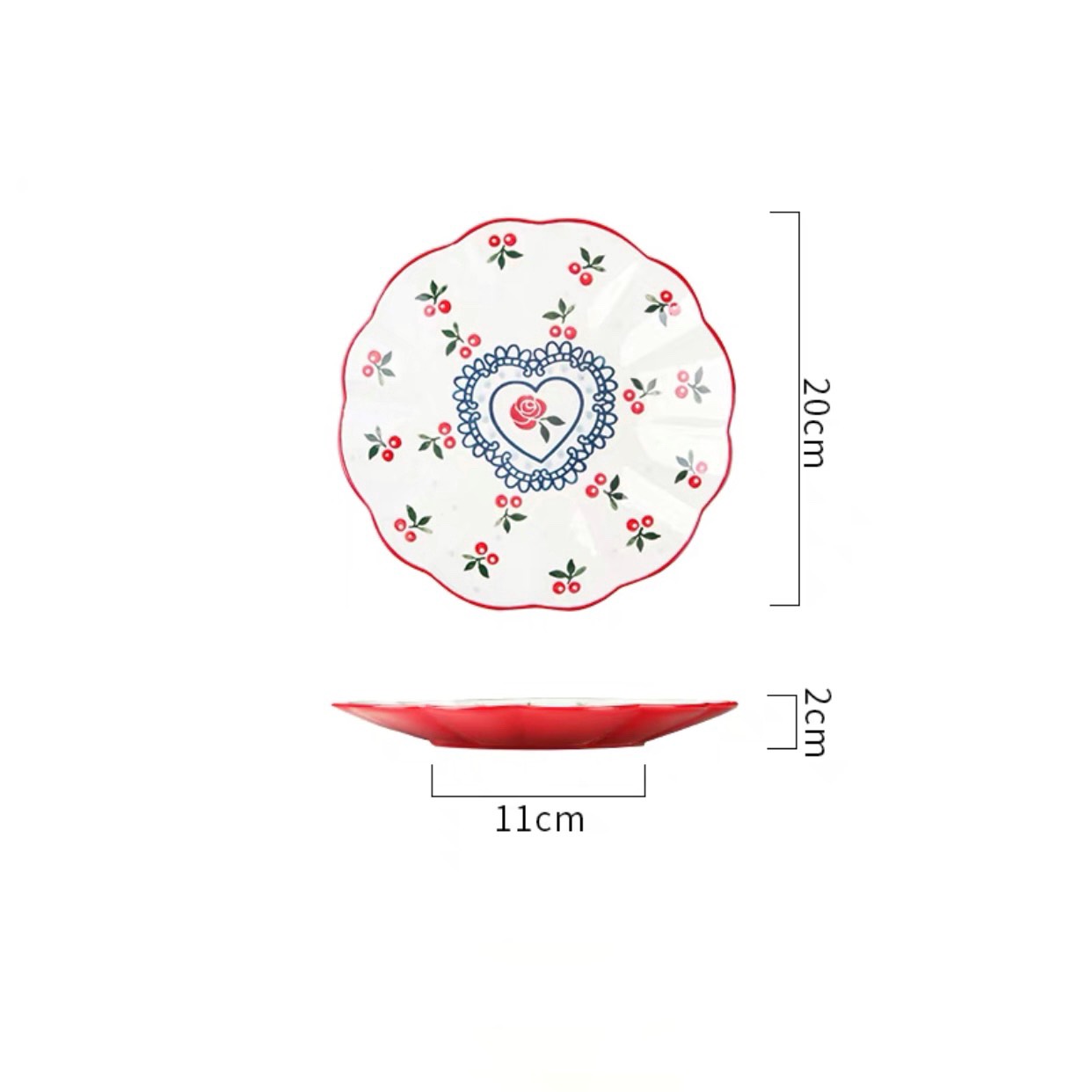 Đĩa sóng hoa Cherry 20cm (26/T)