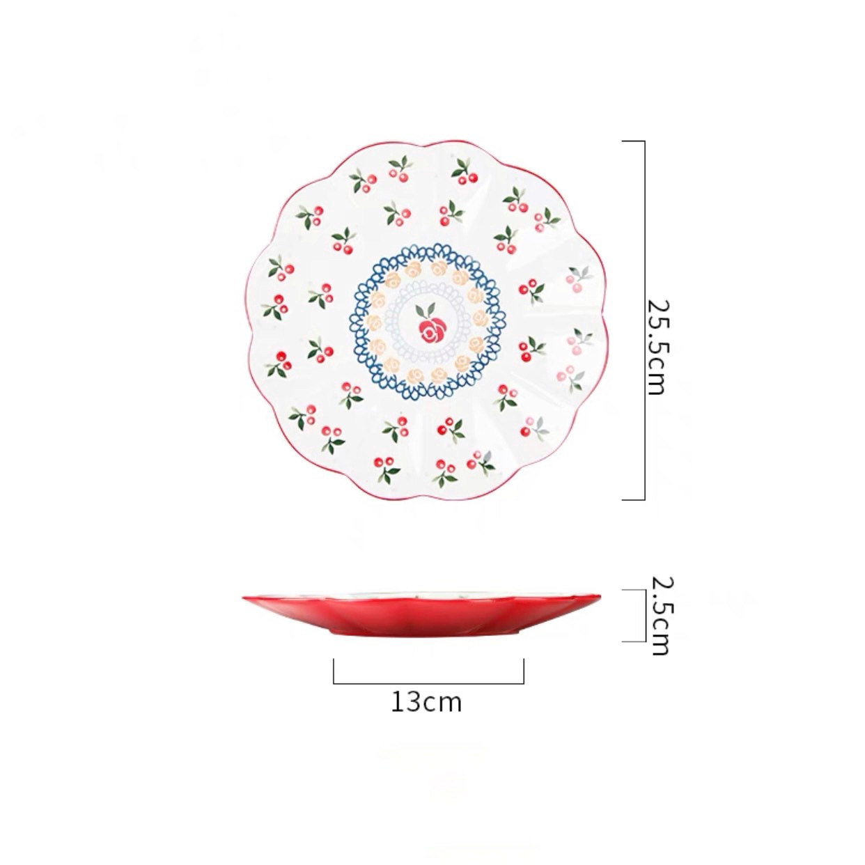 Đĩa sóng hoa Cherry 26cm (24/T)