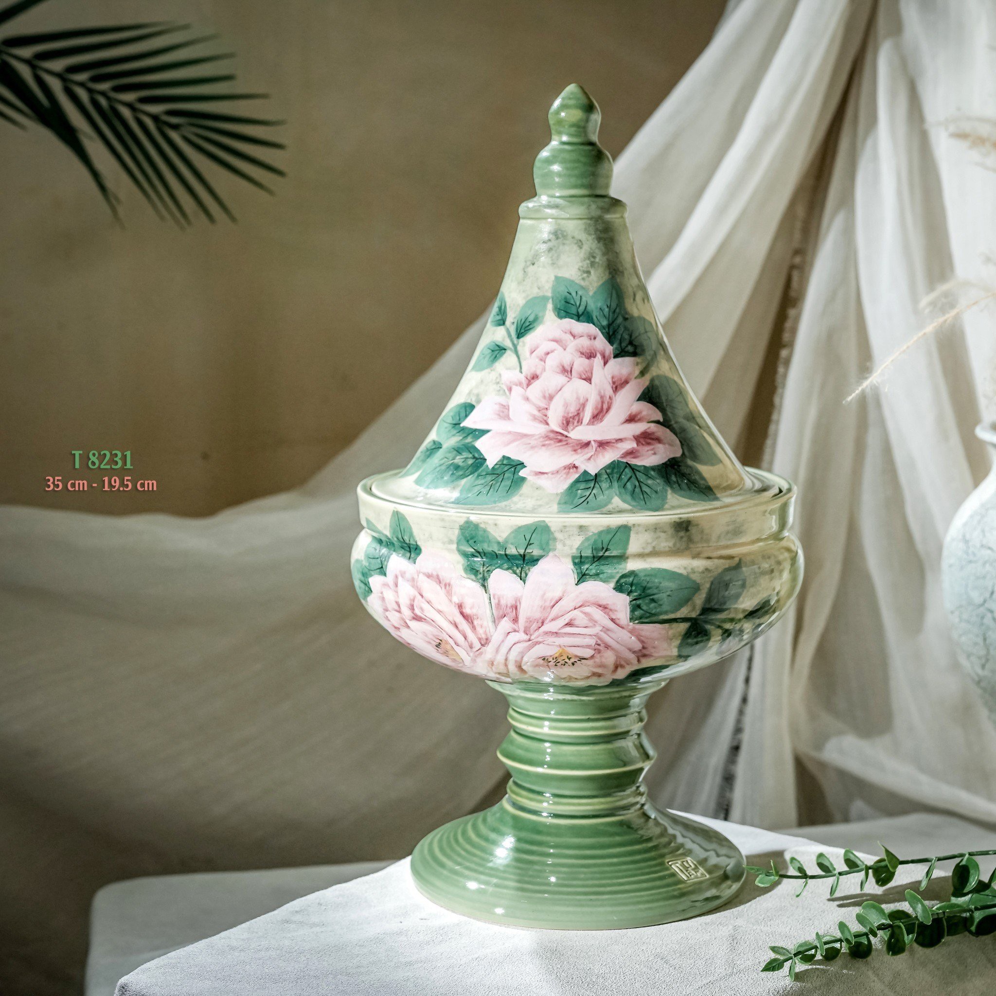 Bình hoa vuốt tay độc bản Từ Tâm T8231 - 35x19.5cm