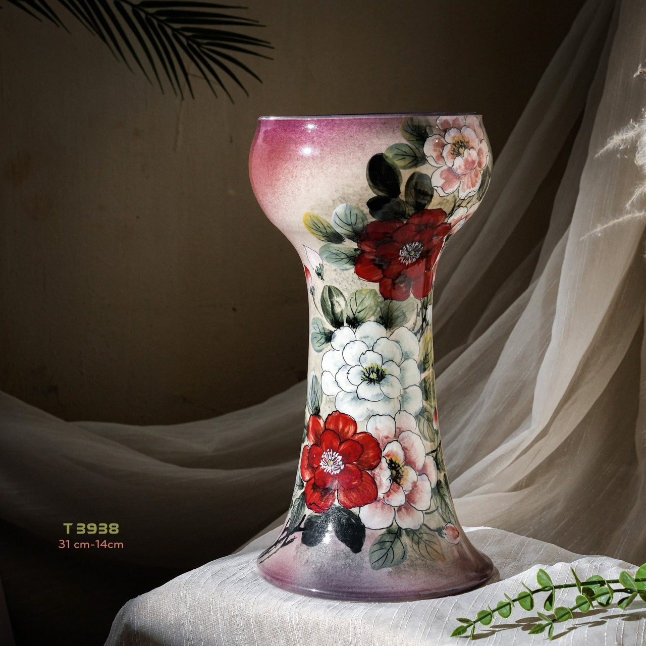 Bình hoa vuốt tay độc bản Từ Tâm T3938 - 31x14cm