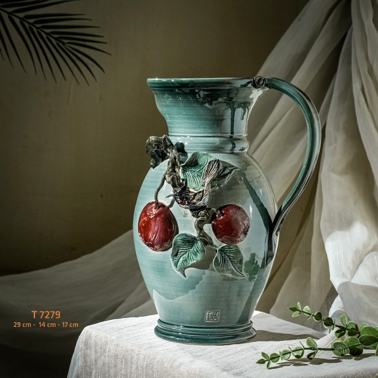 Bình hoa vuốt tay độc bản Từ Tâm T7279 - 29x14x17cm	