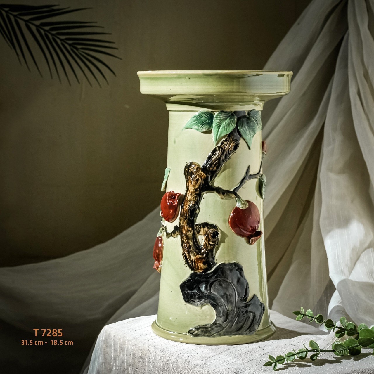 Bình hoa vuốt tay độc bản Từ Tâm T7285 - 31.5x18.5cm