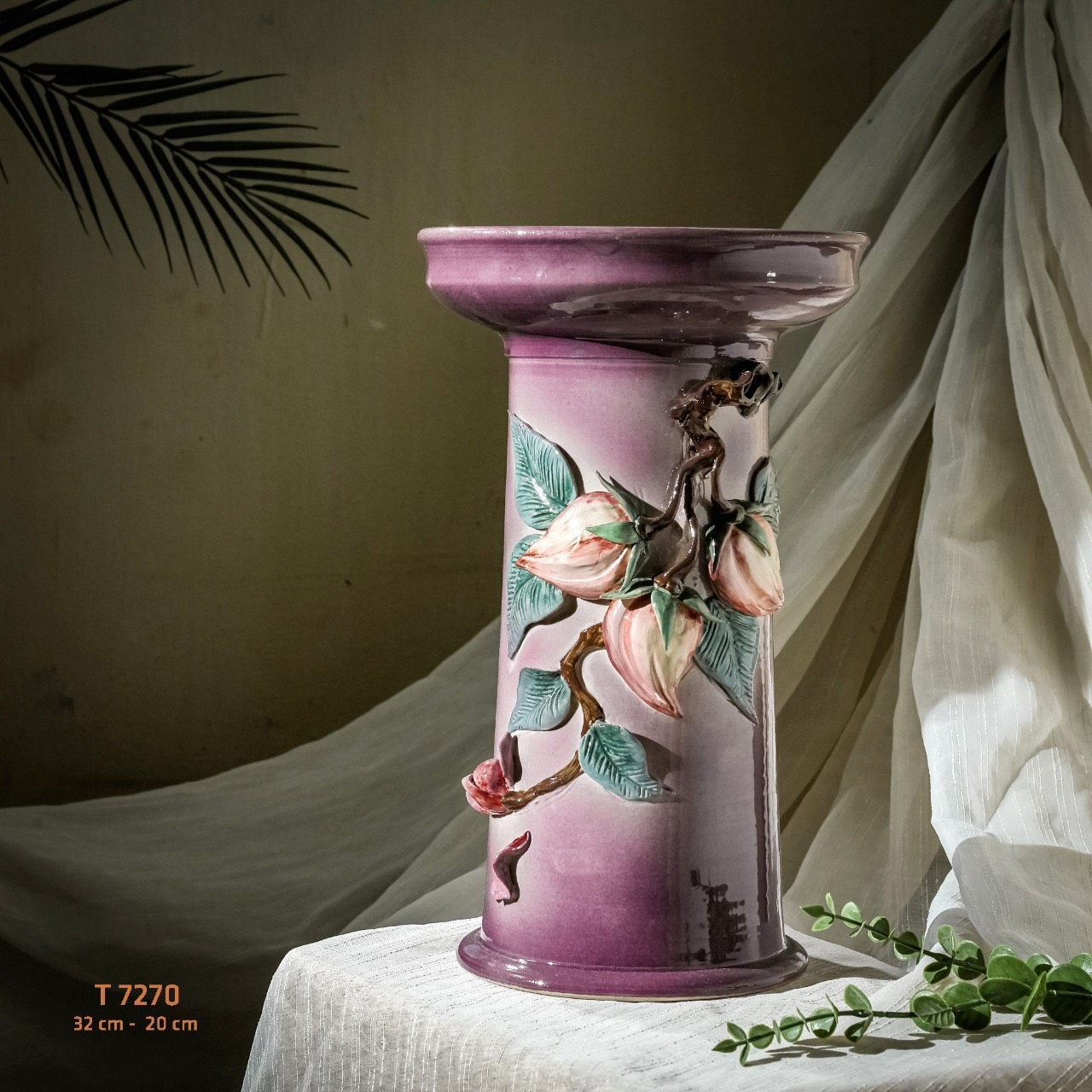 Bình hoa vuốt tay độc bản Từ Tâm T7270 - 32x20cm