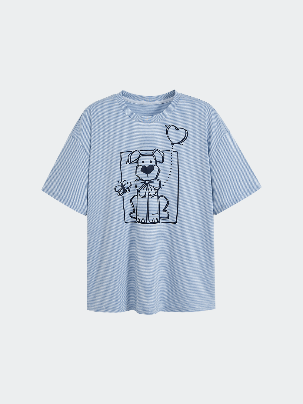 Lovely Ribbon Dog T-shirt