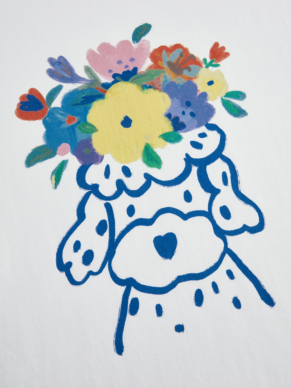 Flower Hat Dog T-shirt