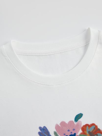 Flower Hat Dog T-shirt