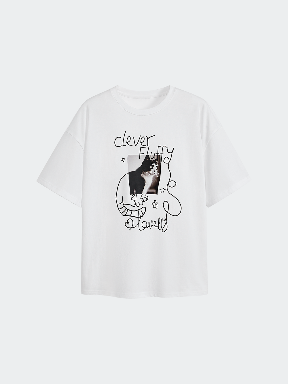 Lovely Fluffy Cat T-shirt