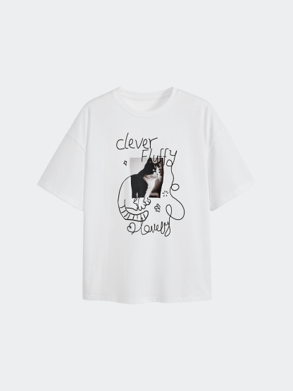 Lovely Fluffy Cat T-shirt