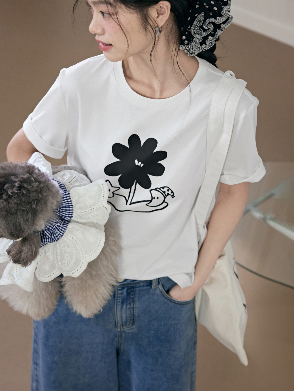 Floral White T-shirt