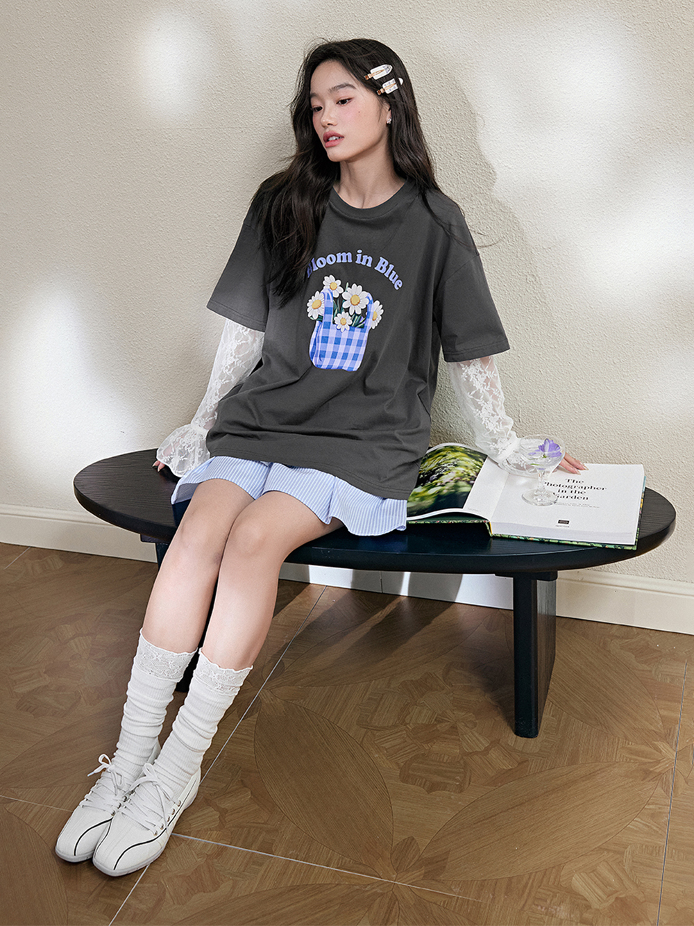 Bloom in Blue T-shirt