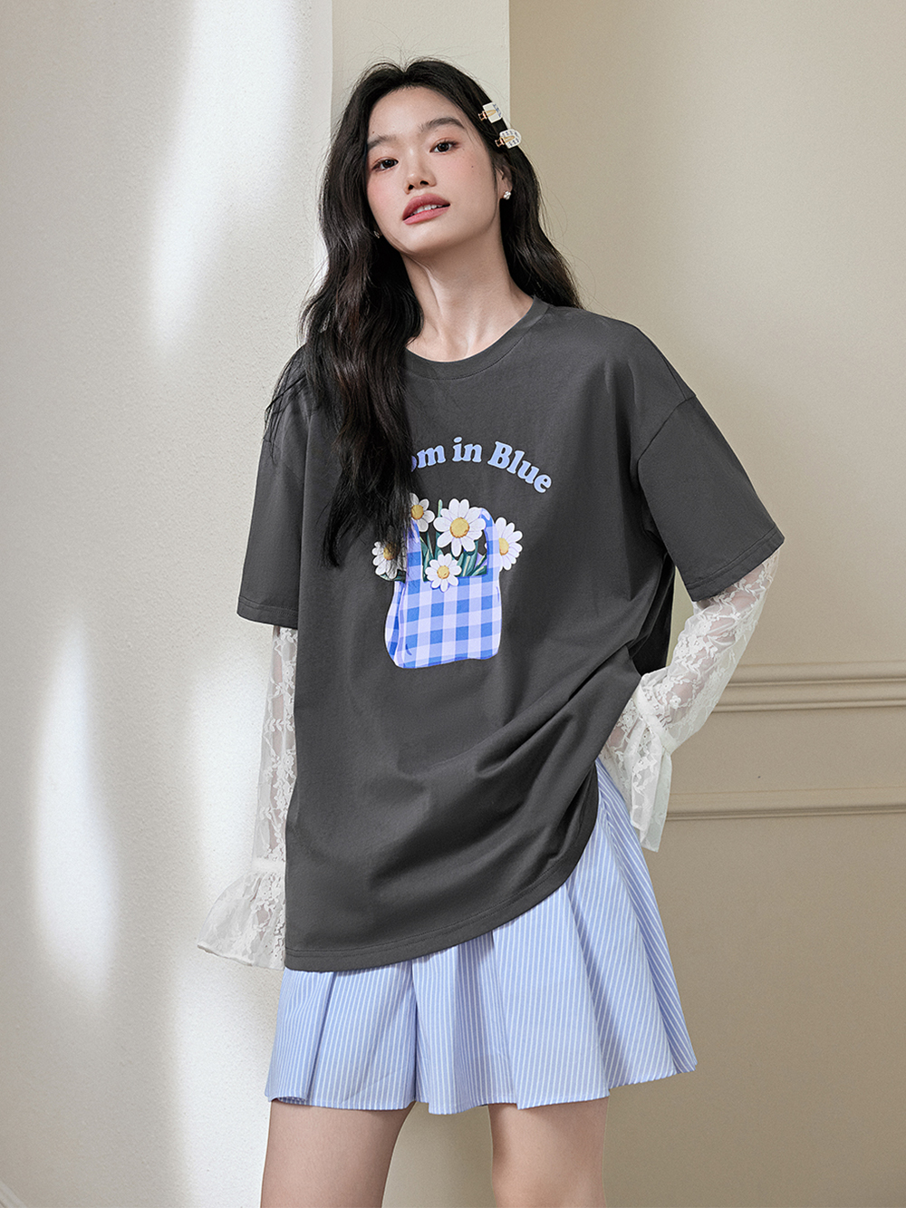 Bloom in Blue T-shirt