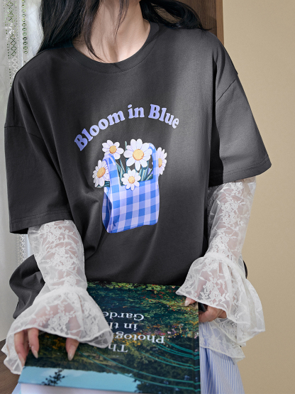 Bloom in Blue T-shirt