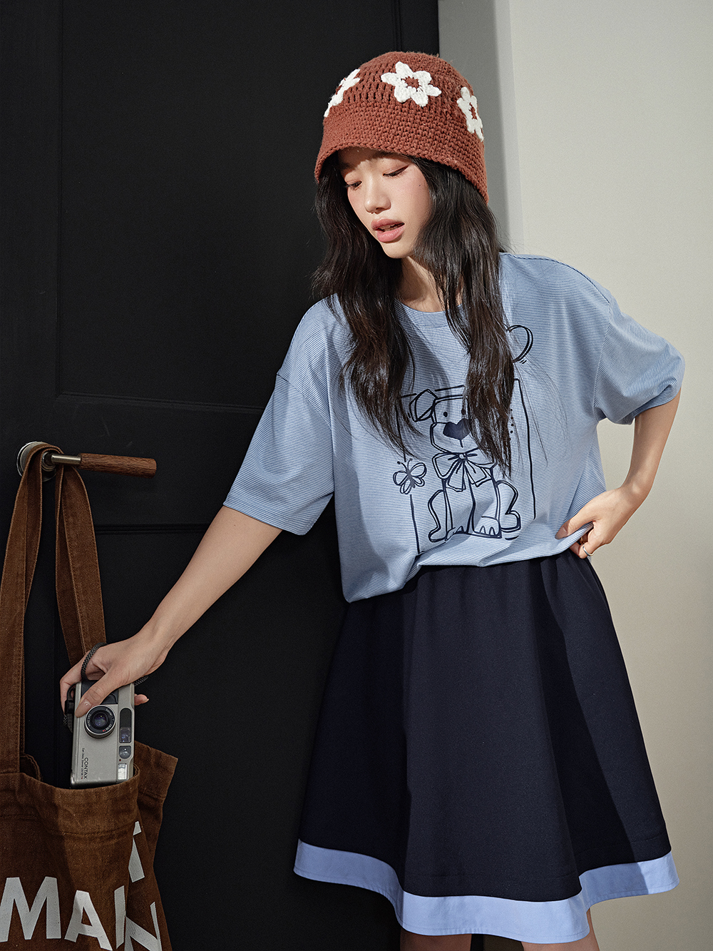 Lovely Ribbon Dog T-shirt