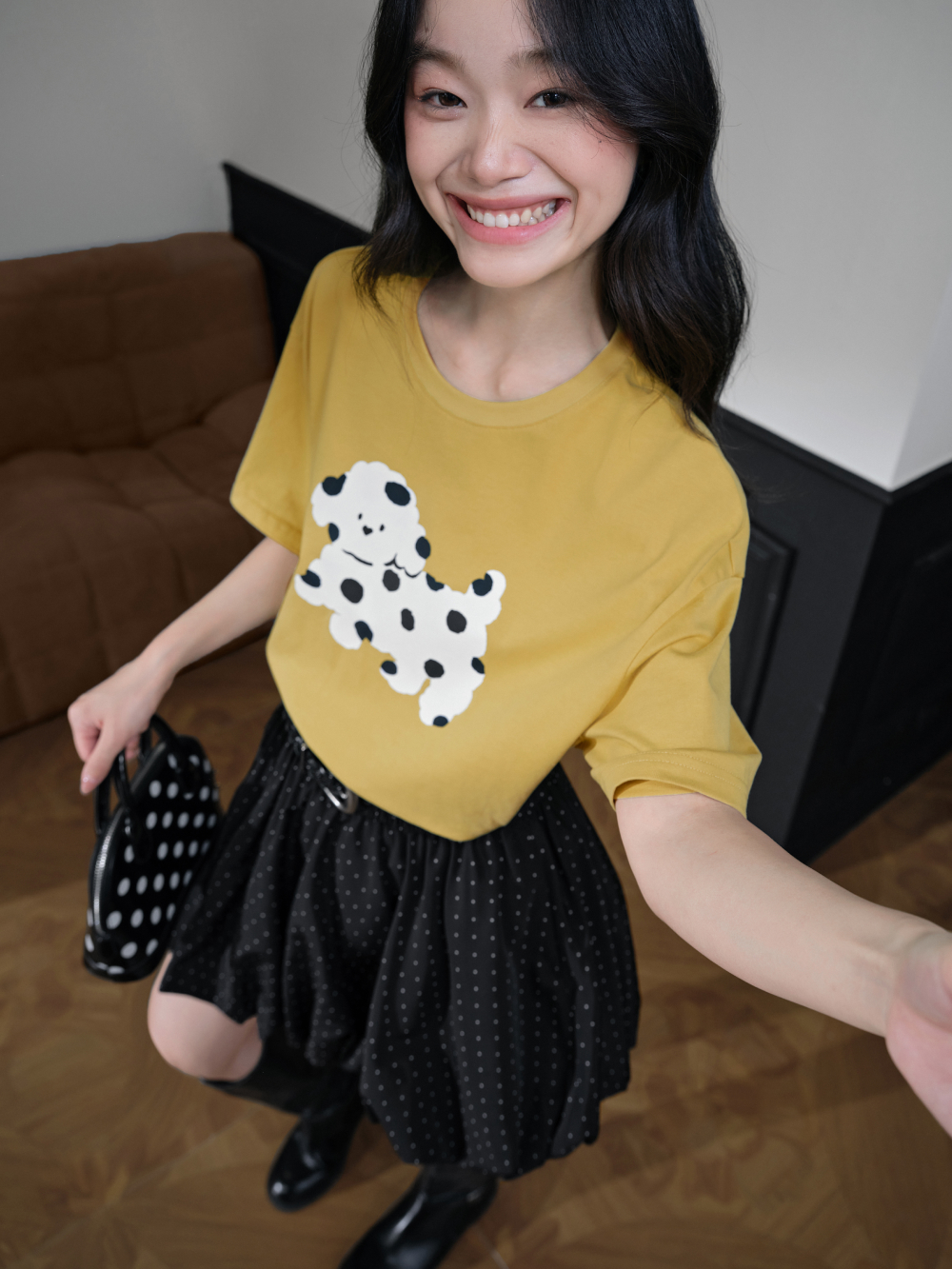 Polka Dot Dog T-shirt