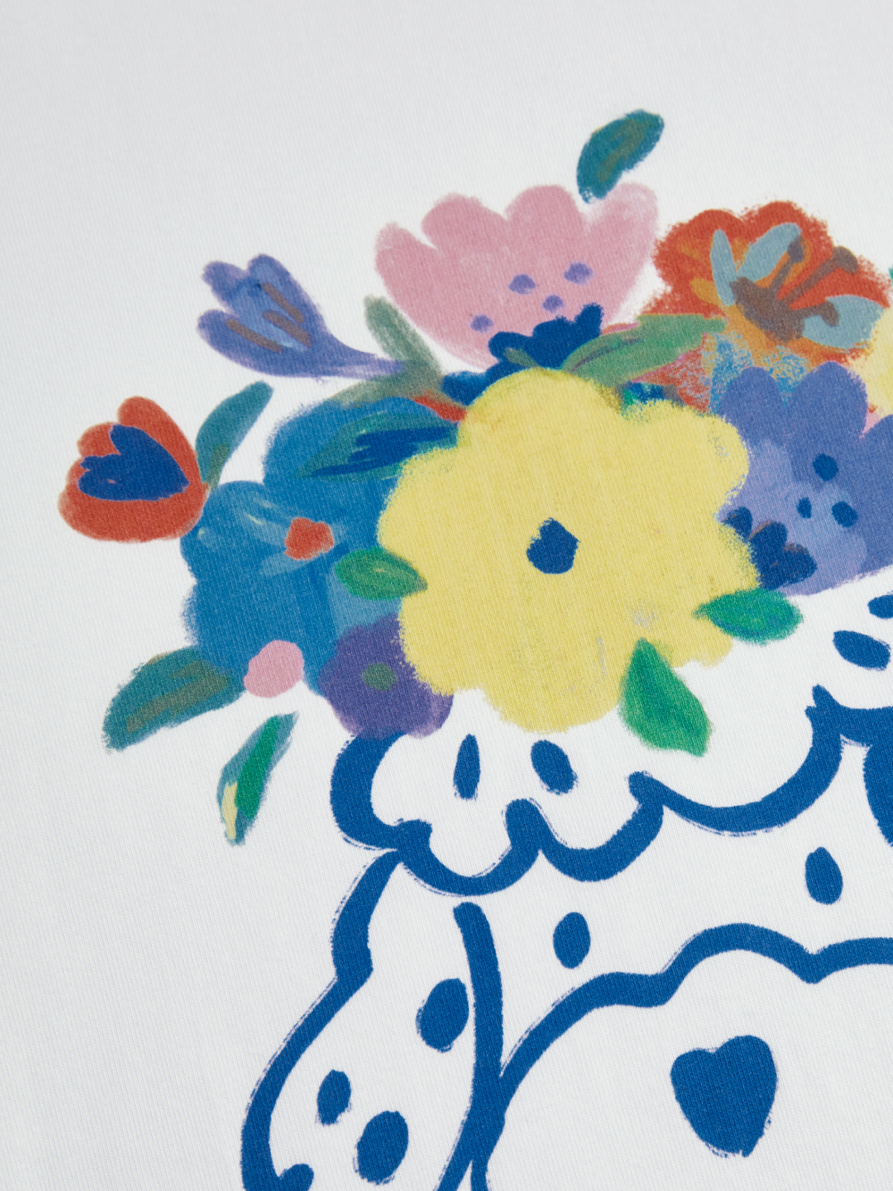 Flower Hat Dog T-shirt