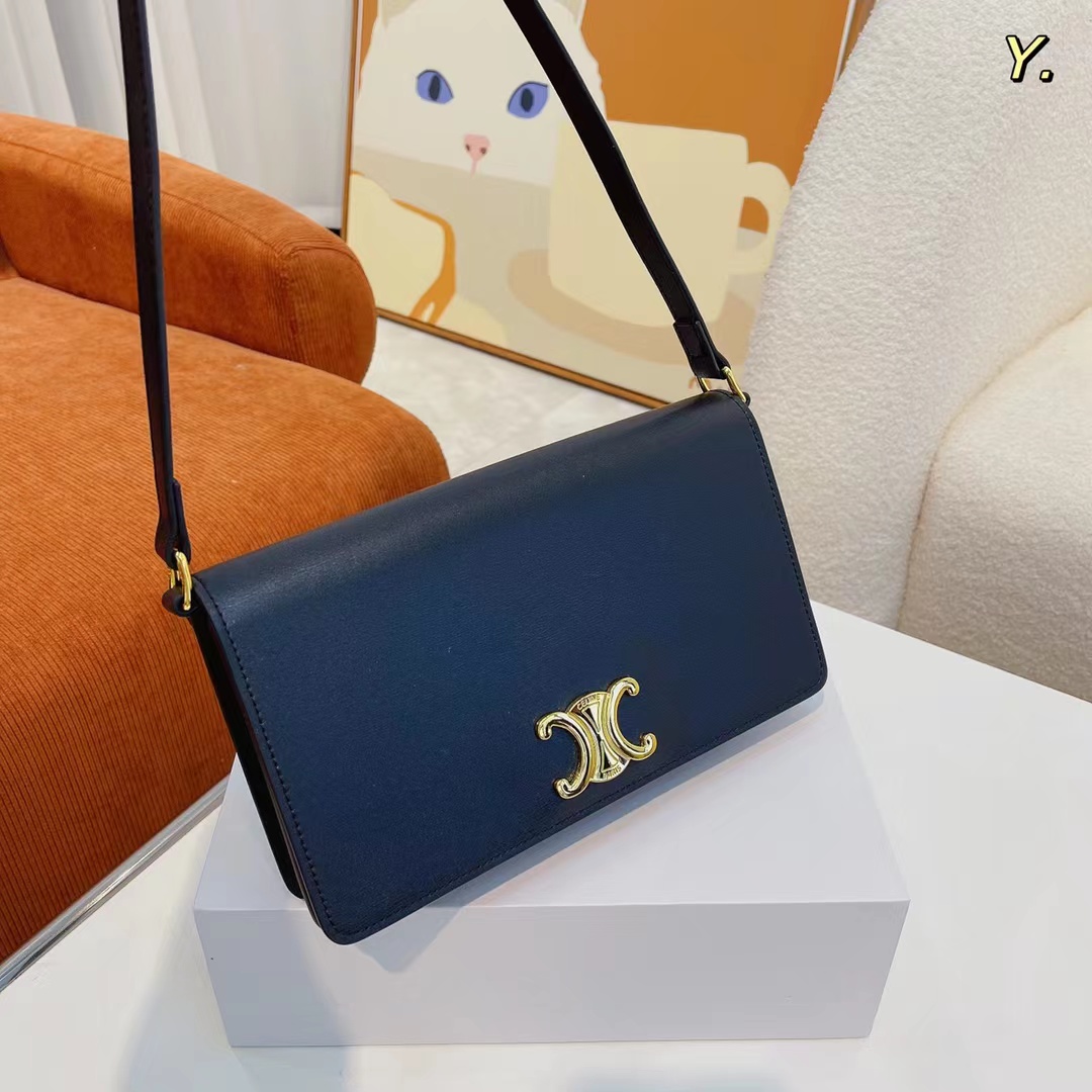 Celine-セリーヌ クラシック ブラック ショルダー バッグ