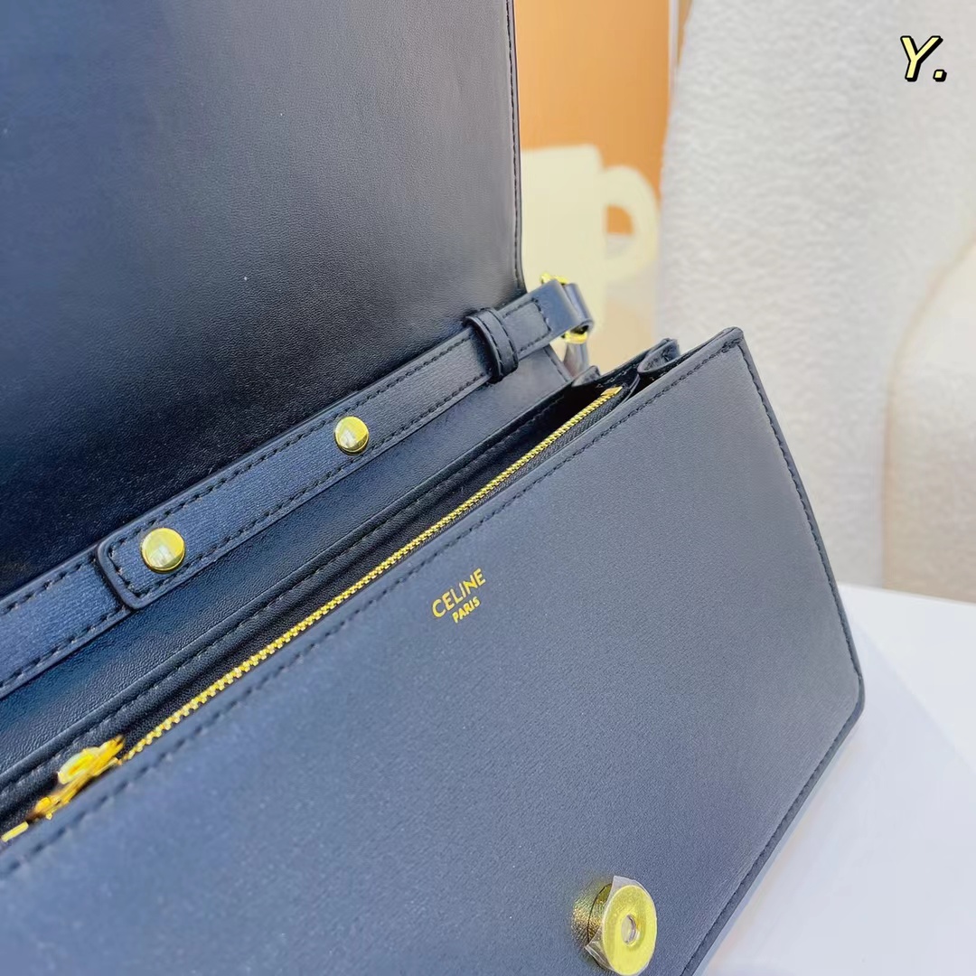 Celine-セリーヌ クラシック ブラック ショルダー バッグ