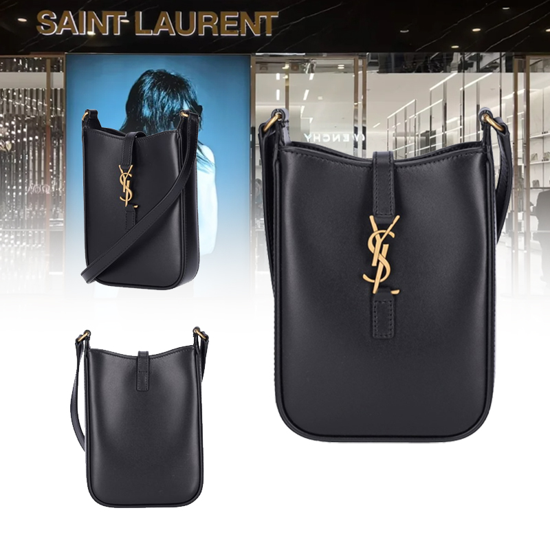 【SAINT LAURENT】【国内即発】サンローラン ミニ Le 5 A 7 ブラック レザー ショルダーバッグ 新品  入手困難