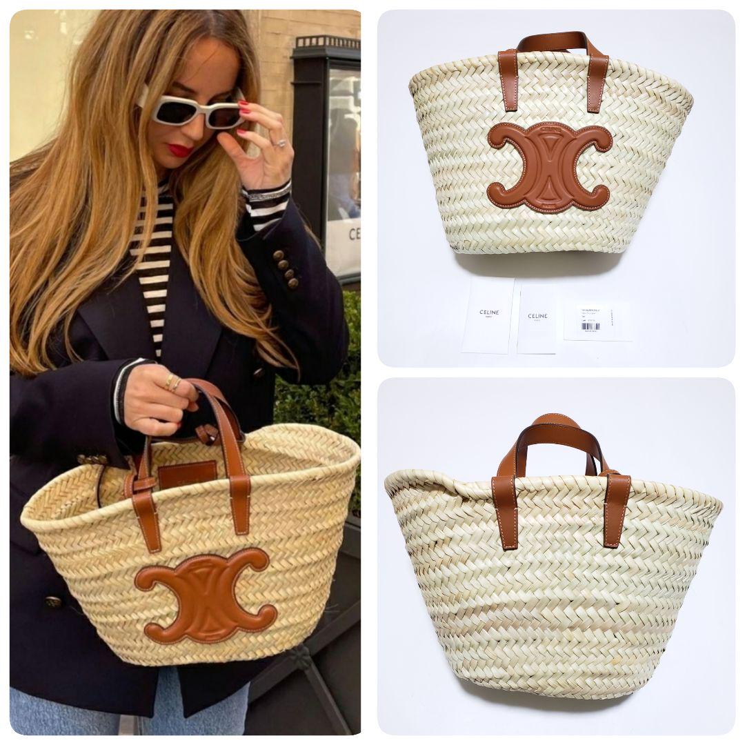 【CELINE】ラフィアバスケット ティーン トリオンフ パニエ