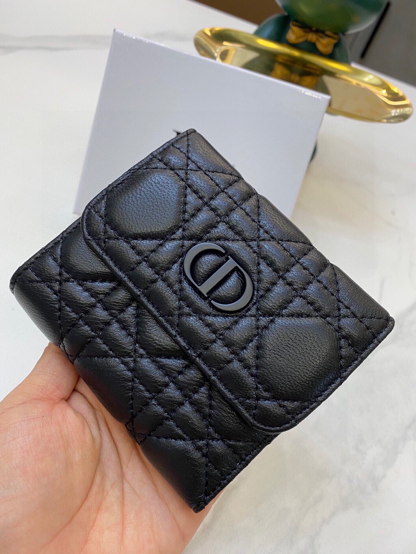 【DIOR】即発！DIOR CARO 三つ折り コンパクトウォレット ミニ財布
