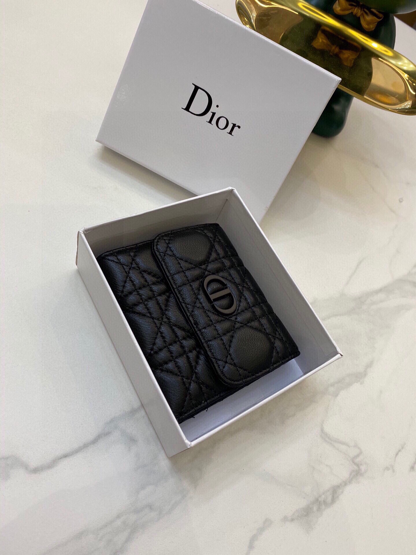 【DIOR】即発！DIOR CARO 三つ折り コンパクトウォレット ミニ財布