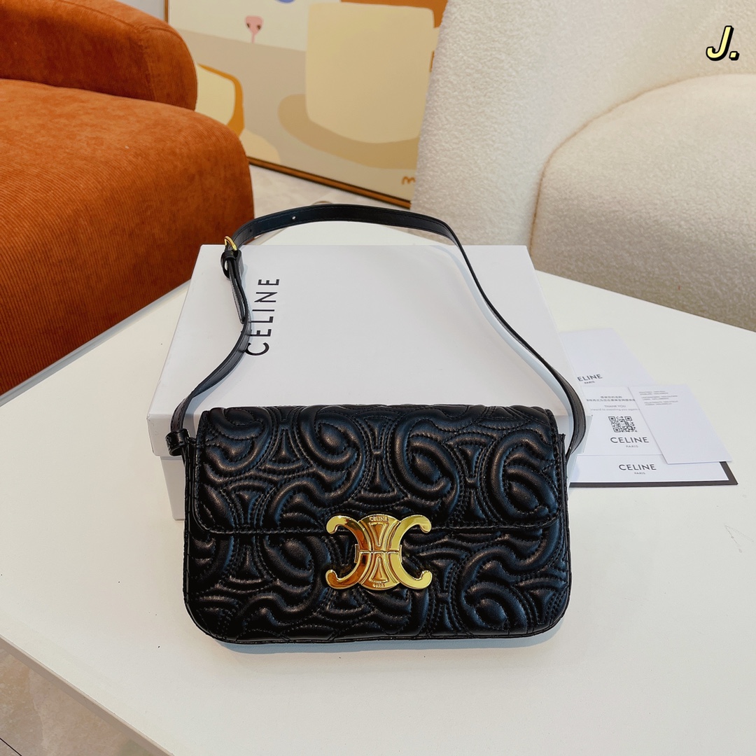 Celine-セリーヌ クラシック 刺繍 ショルダーバッグ