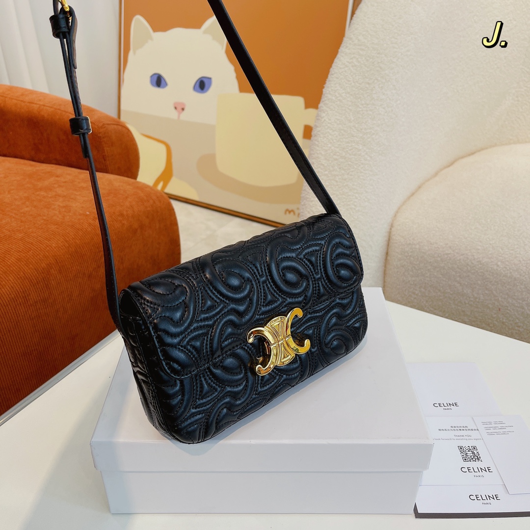 Celine-セリーヌ クラシック 刺繍 ショルダーバッグ