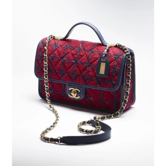 【シャネル】CLASSY雑誌掲載 スモール トップハンドル フラップ バッグ