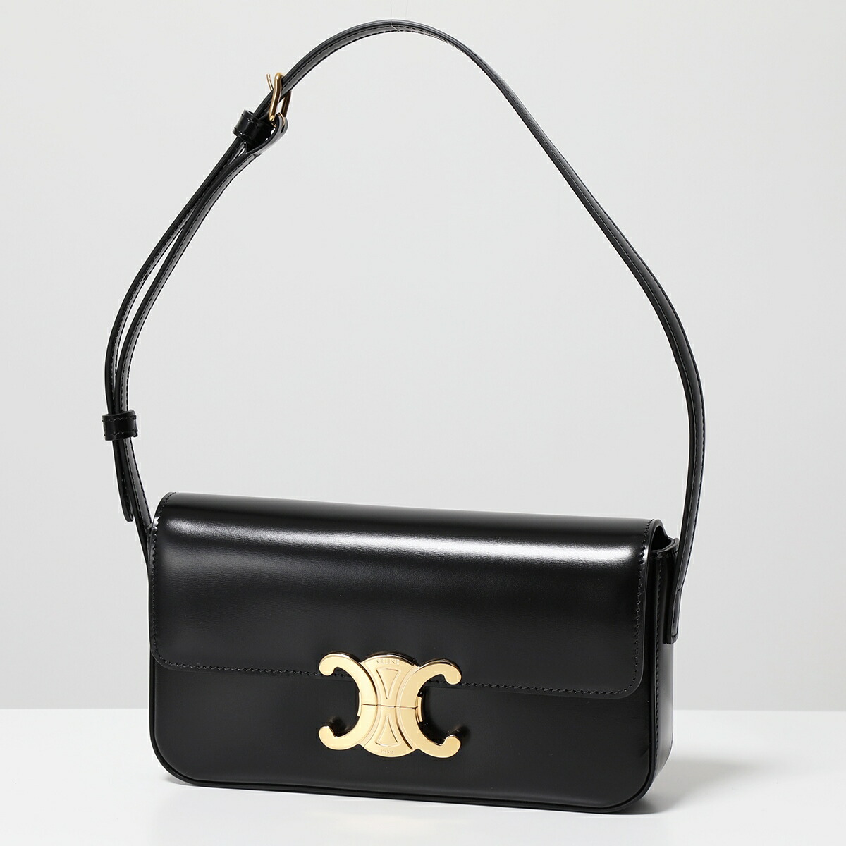 【2023年春夏新作】 CELINE セリーヌ ショルダーバッグ 194143BF4.38NO レディース Triomphe トリオンフ レザー ハンドバッグ ロゴ 鞄 Black