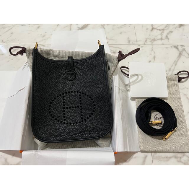 HERMES エルメス エブリン TPM ショルダー バッグ トリヨンクレマンス レザー ブラック