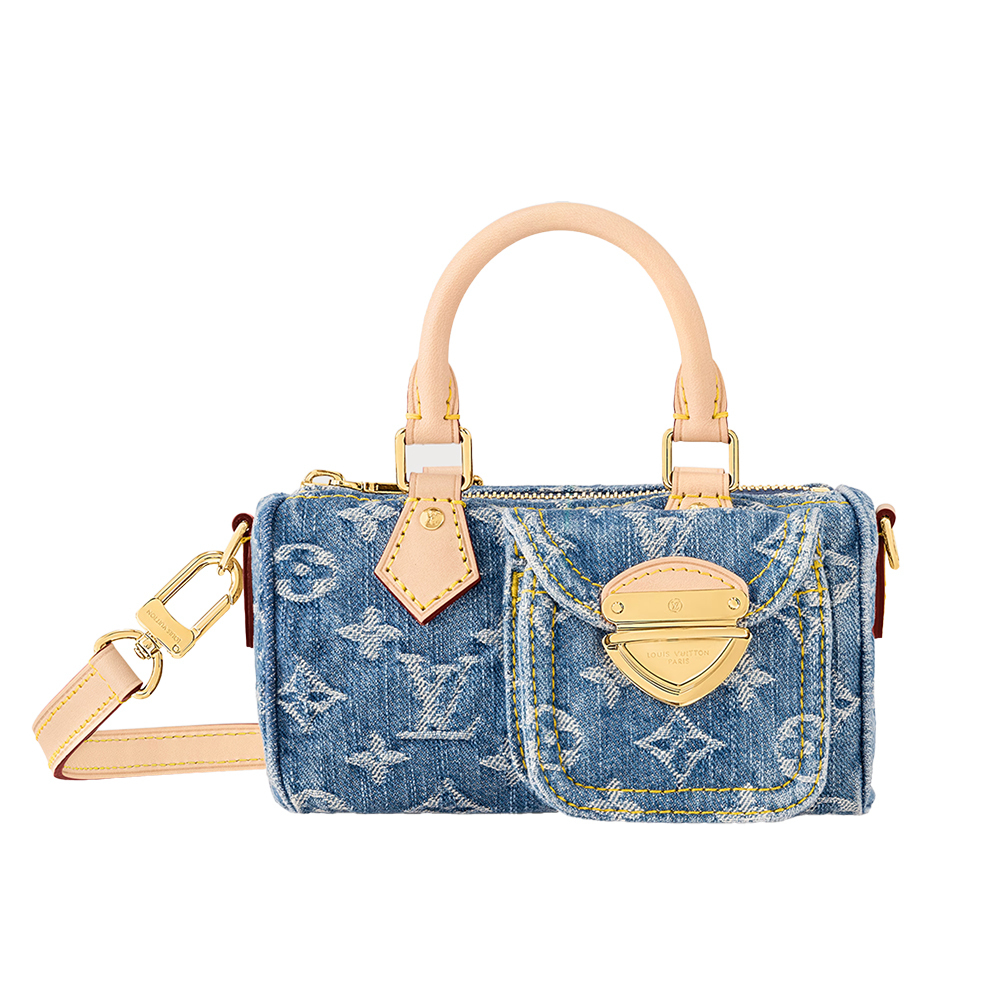 《デニムブルー》Louis Vuitton★ナノスピーディ M82950