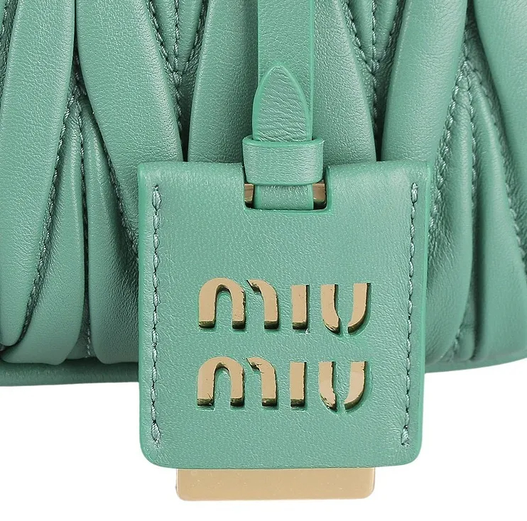 ★関税込★MIU MIU★レザー トップハンドル バッグ★グリーン