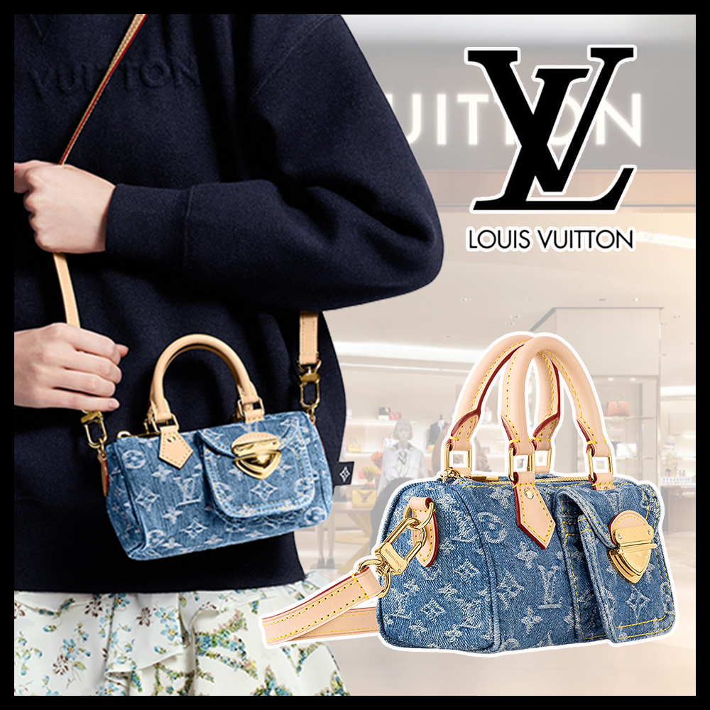 《デニムブルー》Louis Vuitton★ナノスピーディ M82950