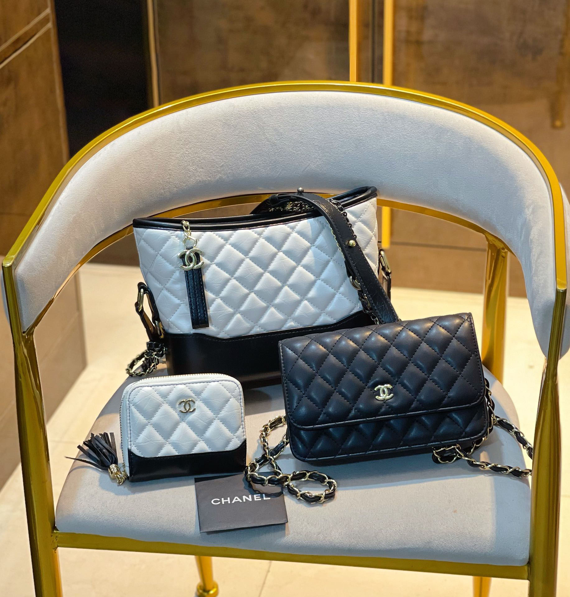 【CHANEL】定番人気♪ ミニ マトラッセ☆CHANEL☆Mini Flap Bag3点セット お得