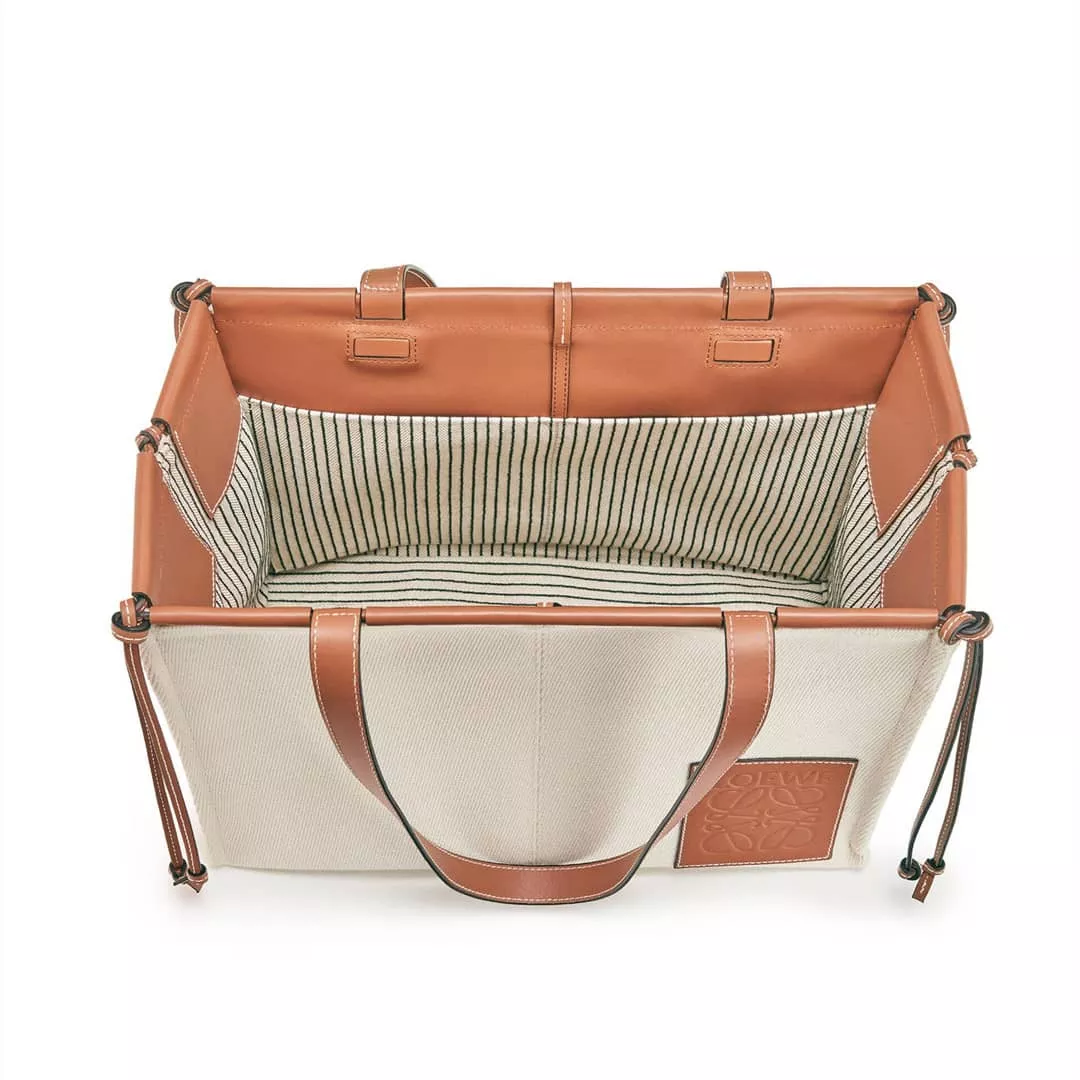【LOEWE】ロエベ クッショントート スモール キャンバス＆カーフ