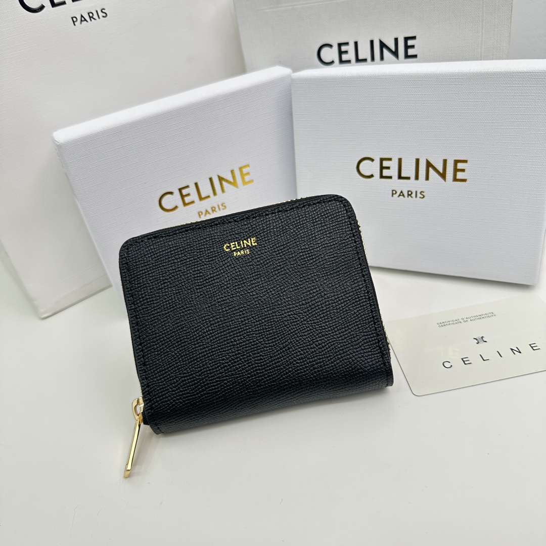 CELINE【入手困難】TRIOMPHE CUIRコンパクトファスナー財布 ★全色★