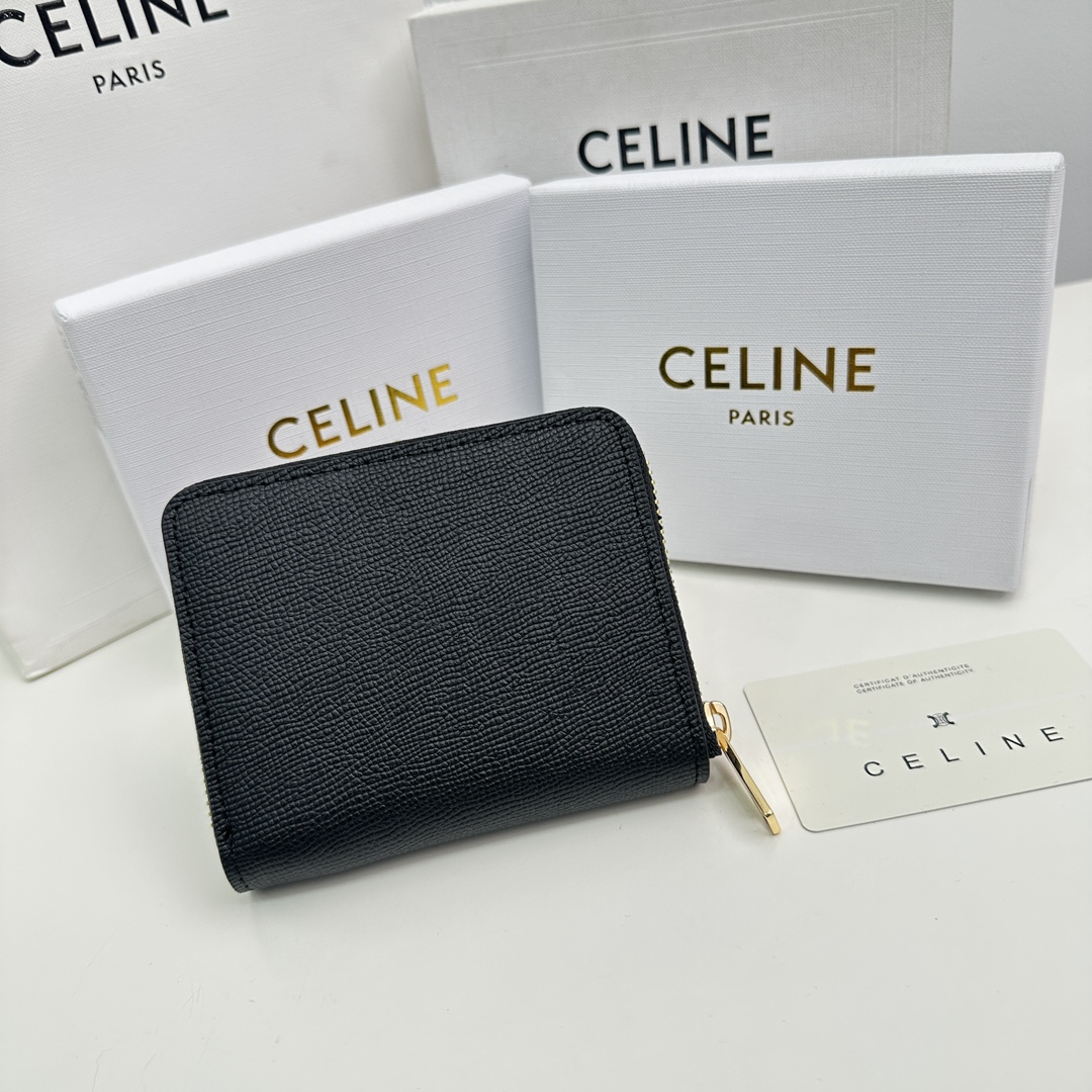 CELINE【入手困難】TRIOMPHE CUIRコンパクトファスナー財布 ★全色★