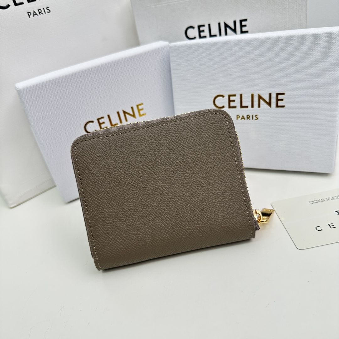 CELINE【入手困難】TRIOMPHE CUIRコンパクトファスナー財布 ★全色★
