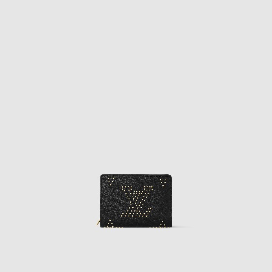 【Louis Vuitton】 上品で大人っぽい 折りたたみ財布 ブラック M82902