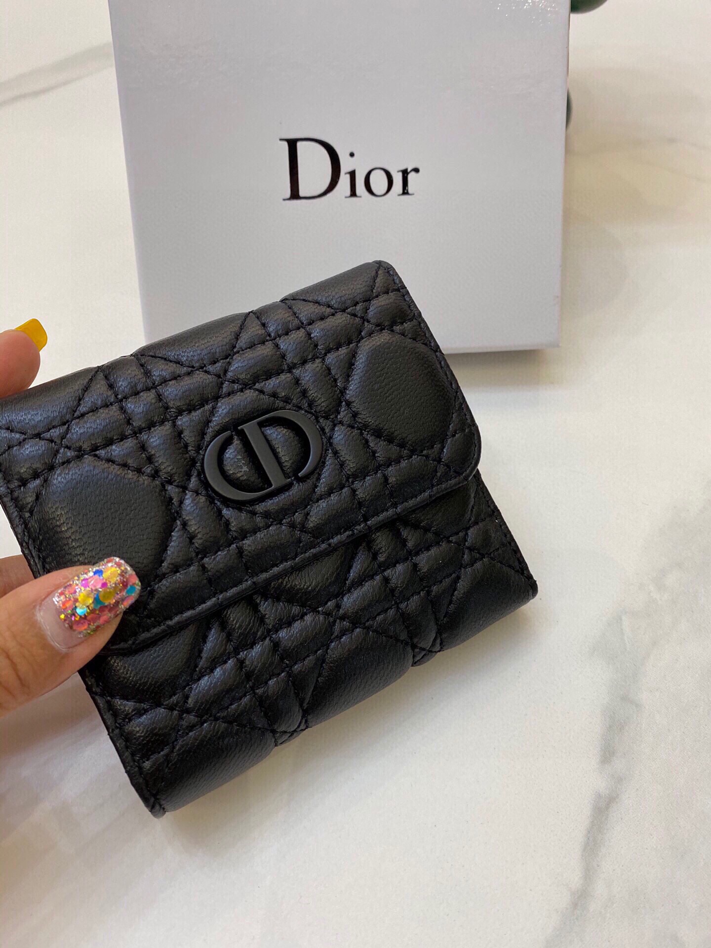 【DIOR】即発！DIOR CARO 三つ折り コンパクトウォレット ミニ財布